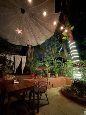 Small stage   at Bean Me Up in Goa