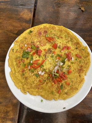 Vegan omelette   at Bean Me Up in Goa