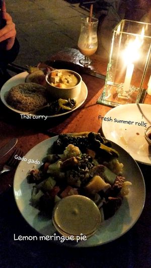 our first night there.. we went all in at Bean Me Up in Goa