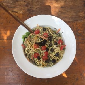 Raw Pad Thai Salad (Huge portion) at Bean Me Up in Goa