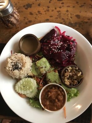 buddha bowl at Bean Me Up in Goa