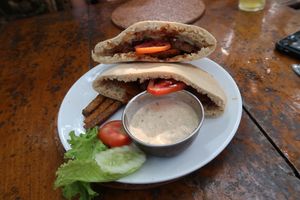 Bbq seitan sandwich  at Bean Me Up in Goa
