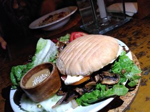 Mushrooms shiitake sandwich at Bean Me Up in Goa