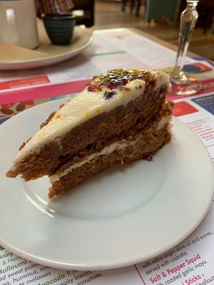 Carrot cake at Racconto Lounge  in Bury