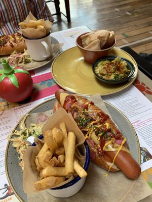 Hot dogs at Racconto Lounge  in Bury