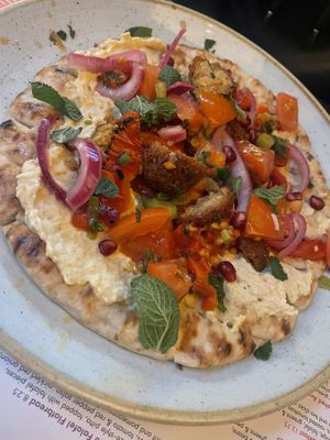 Falafel flat bread   at Racconto Lounge  in Bury