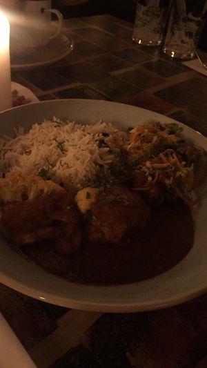 Katsu cauliflower curry at Racconto Lounge  in Bury