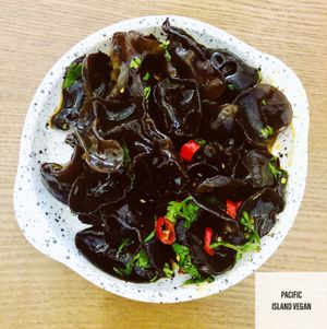 Spicy Black Jelly Fungus at Veggie Restaurant in Suva