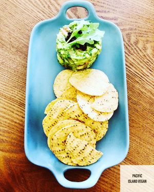 Avocado Tartar with Nachos at Veggie Restaurant in Suva