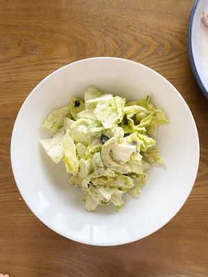 Caesar salad at Veggie Restaurant in Suva