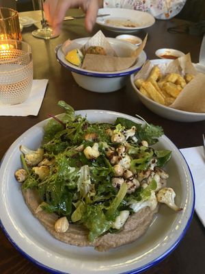 Ensalada de coliflor horneada, avellanas y dressing de trufa  at Louvre Michaelense in Sao Miguel