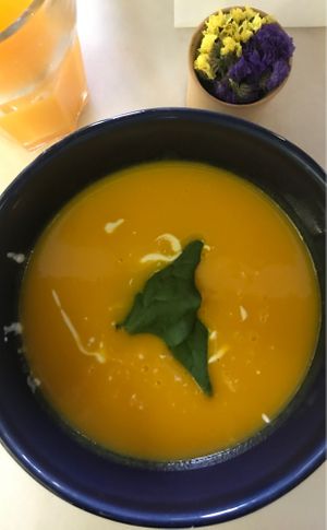 Carrot soup  at Louvre Michaelense in Sao Miguel