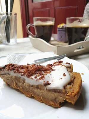 Vegan Banoffee Pie at Louvre Michaelense in Sao Miguel