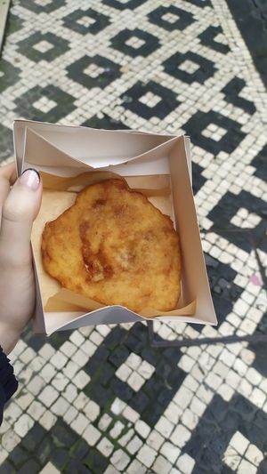 Vegan malassada at Louvre Michaelense in Sao Miguel