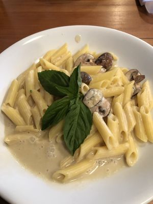 Gluten-free penne alfredo at Eve Olive in Nanaimo