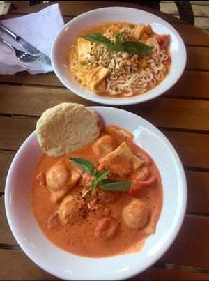 Eve Olive Thai Curry and Ravioli - about $17 each at Eve Olive in Nanaimo