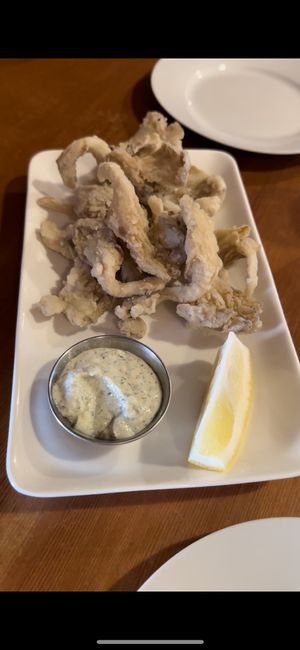 Oyster mushroom Calamari  at Eve Olive in Nanaimo