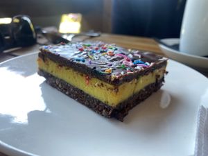 Nanaimo bar - yummieee  at Eve Olive in Nanaimo
