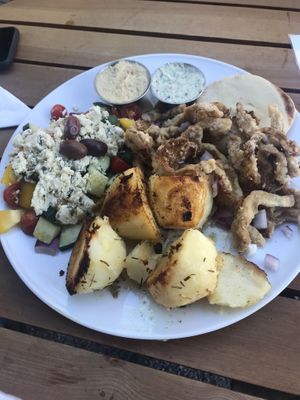 Greek goddess plater  at Eve Olive in Nanaimo