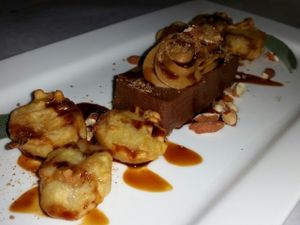 chocolate pie and tempura banana at Shojin - DTLA in Los Angeles