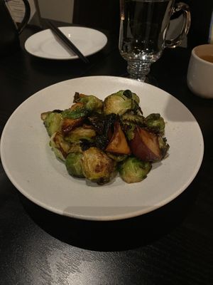 Maple glazed brussel sprouts  #Veganuary at Shojin - DTLA in Los Angeles