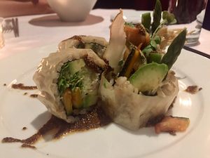 delicious black widow special roll  at Shojin - DTLA in Los Angeles