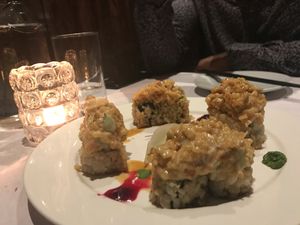 Crunchy Tiger roll! 
Actual crunch to it -- amazing flavor!  at Shojin - DTLA in Los Angeles