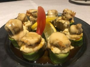 Yummy mushroom on top at Shojin - DTLA in Los Angeles