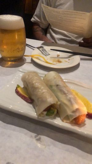Crab cake hand rolls  at Shojin - DTLA in Los Angeles