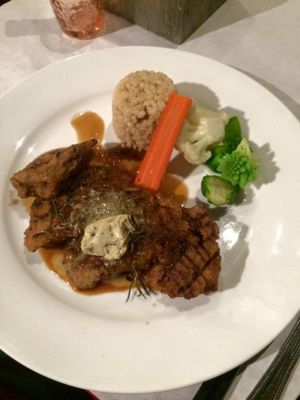 Marinated garlic seitan steak at Shojin - DTLA in Los Angeles