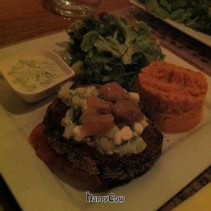 super sexy lentil burger at Soul in Brussels