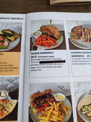 Vegan sandwich - price for 2nd half of 2023 at Wheeler's Cafe in Penang