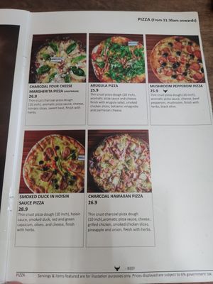 Menu at Wheeler's Cafe in Penang