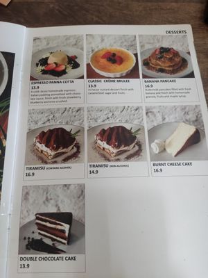 Menu at Wheeler's Cafe in Penang