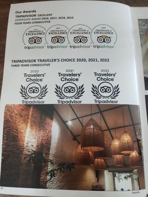 Menu at Wheeler's Cafe in Penang