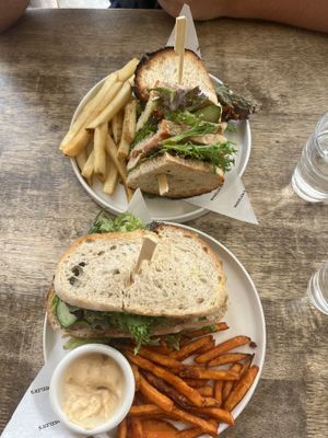 Vegan Sandwich with sweet potato fries   at Wheeler's Cafe in Penang
