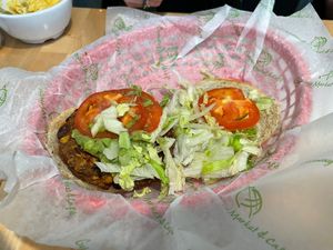 Black bean burger   at Gateway Market in Des Moines