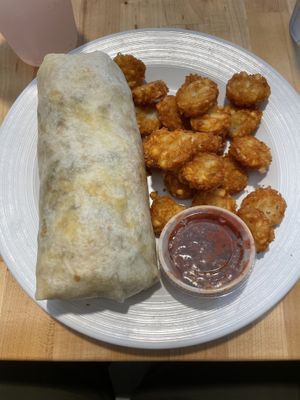 Tofu breakfast burrito   at Gateway Market in Des Moines