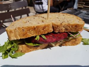 beet burger at Schenkers in Apeldoorn