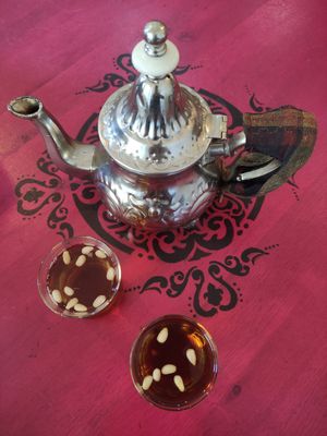 Moroccan mint tea with pine nuts at Annette in Sofia