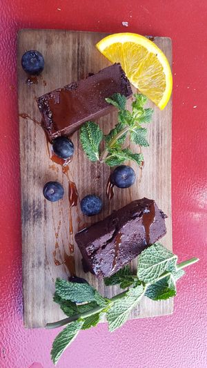 Fudge brownies at Bar d'Henri in Antwerpen