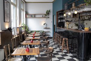 Bar serving wonderful Belgian beers, Natural Wines and more, and Open Kitchen serving vegan and home made seasonal dishes! at Bar d'Henri in Antwerpen