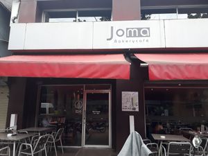 Outside at Joma Bakery Cafe in Vientiane