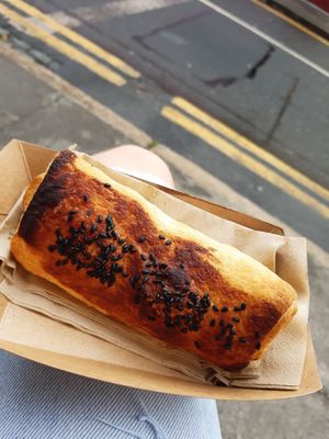 Black pudding sausage roll at V-Face in Dublin