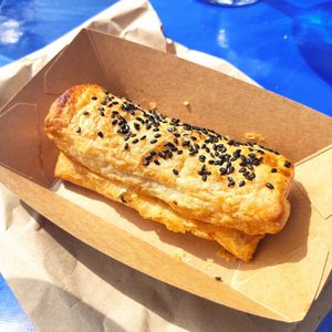 Sausage, black pudding & apple roll at V-Face in Dublin