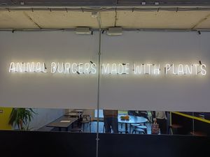 beautiful sign in the eating area at V-Face in Dublin