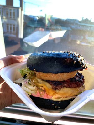 smoke show on charcoal bun  at V-Face in Dublin