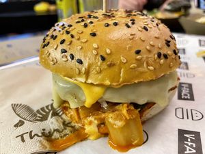 Burger with Kimchi  at V-Face in Dublin