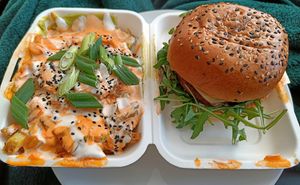 Kimchi fried with magic mushi at V-Face in Dublin