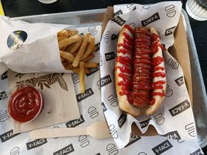 Beyond sausage hot dog at V-Face in Dublin